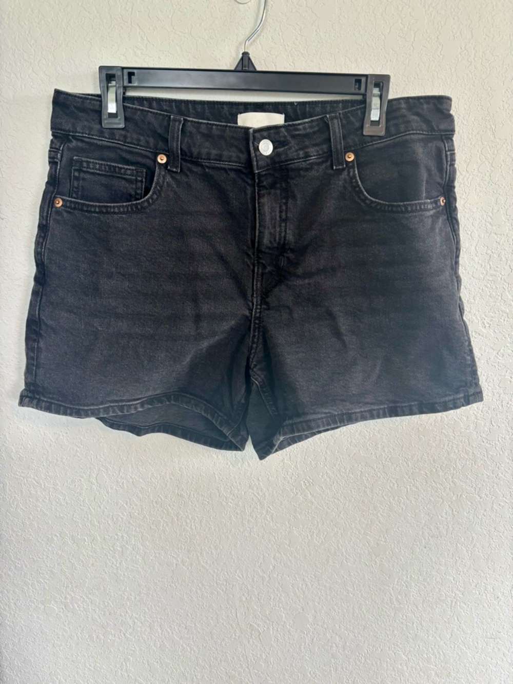 H&M Black Denim High-Rise Women’s Shorts